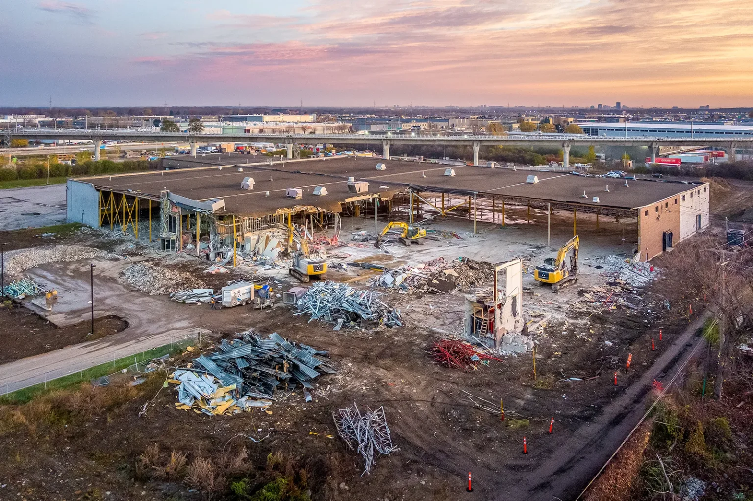 Documentation de la phase de démolition avant le début de la construction